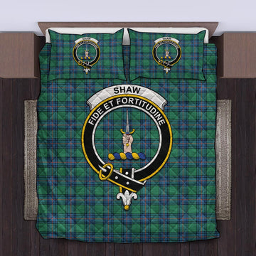 Shaw Ancient Tartan Quilt Bed Set with Family Crest