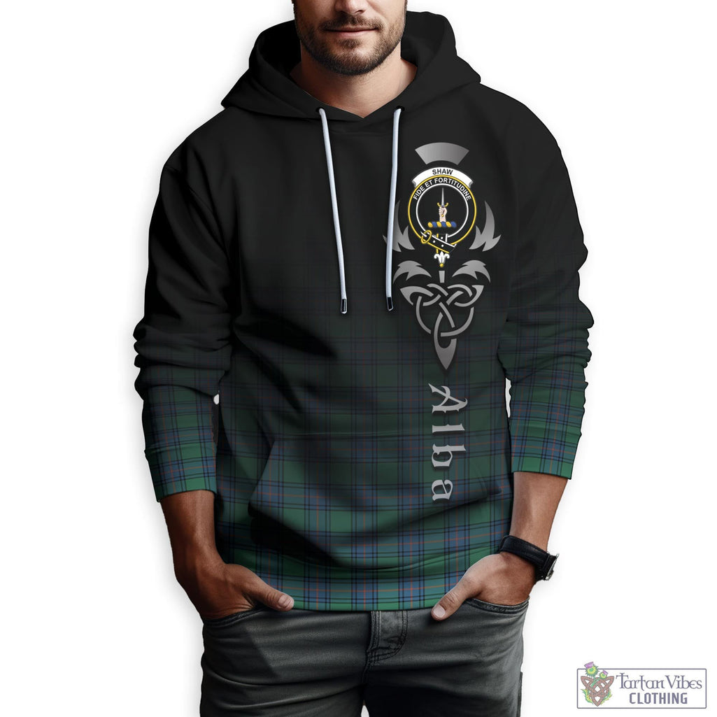 Tartan Vibes Clothing Shaw Ancient Tartan Hoodie Featuring Alba Gu Brath Family Crest Celtic Inspired