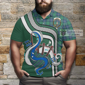 Shaw Ancient Tartan Polo Shirt with Epic Bagpipe Style