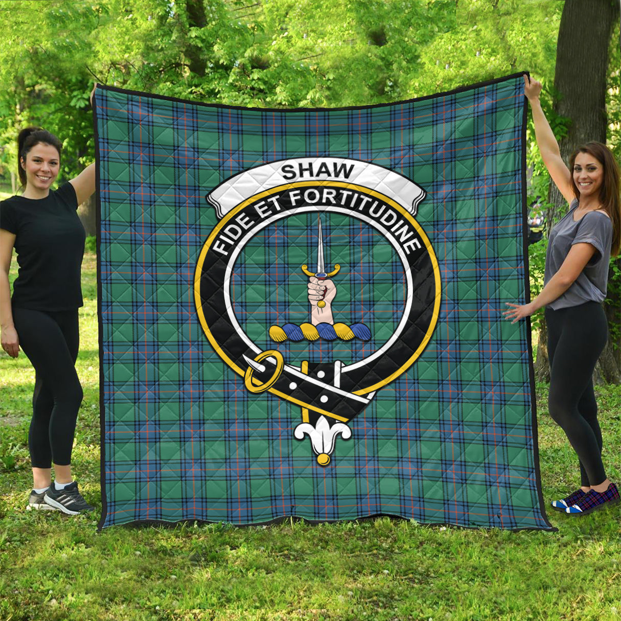 shaw-ancient-tartan-quilt-with-family-crest