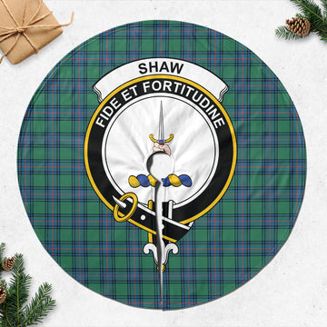 Shaw Ancient Tartan Christmas Tree Skirt with Family Crest