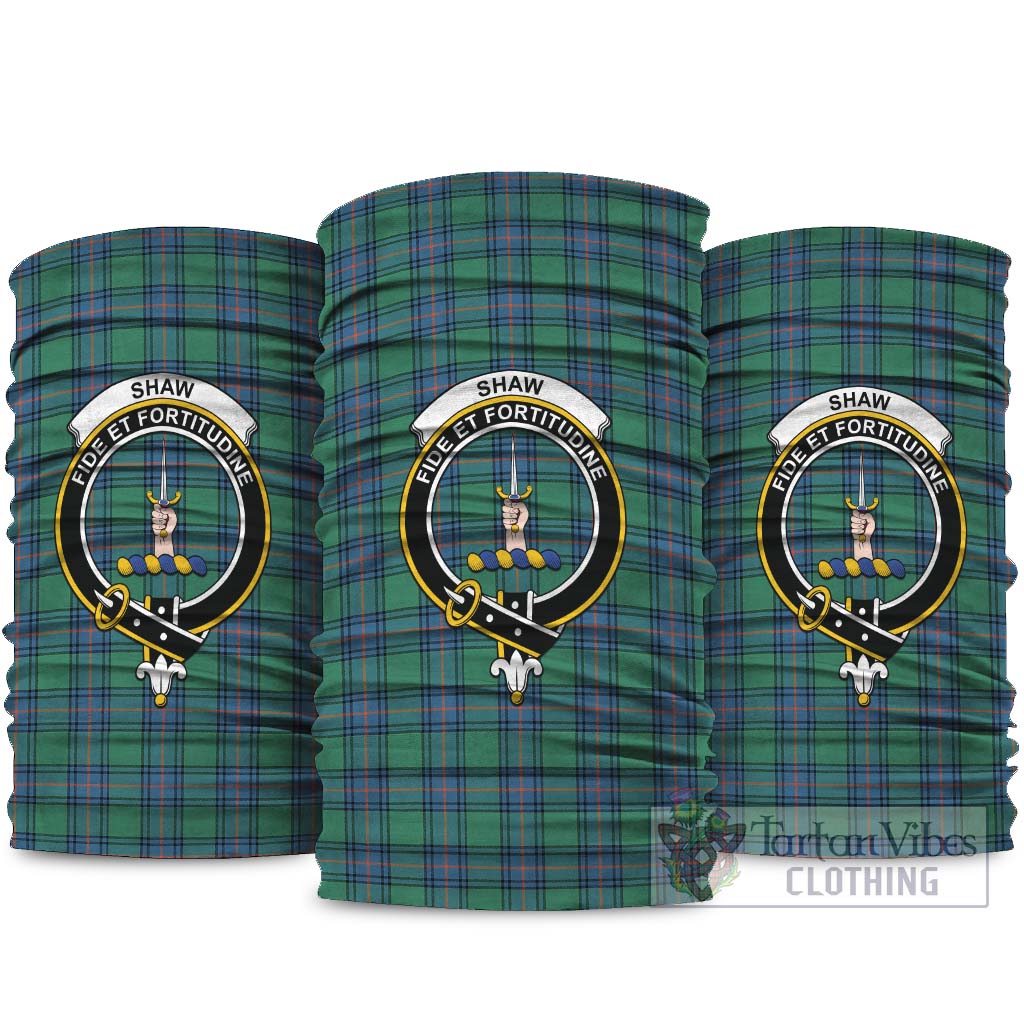 Shaw Ancient Tartan Neck Gaiters, Tartan Bandanas, Tartan Head Band with Family Crest