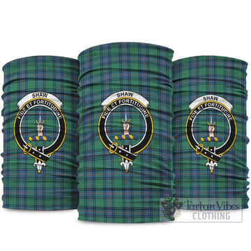 Shaw Ancient Tartan Neck Gaiters, Tartan Bandanas, Tartan Head Band with Family Crest