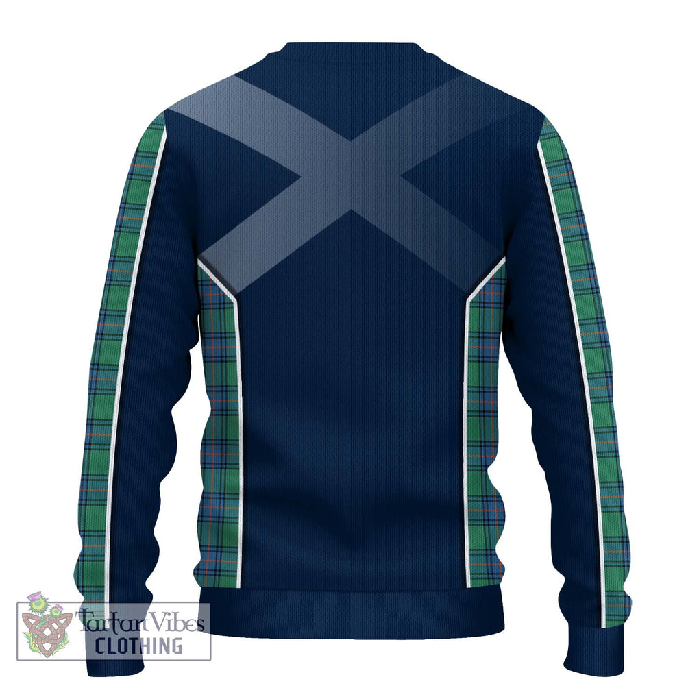 Shaw Ancient Tartan Knitted Sweater with Family Crest and Lion Rampant Vibes Sport Style - Tartan Vibes Clothing