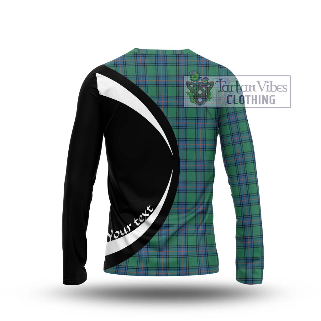 Shaw Ancient Tartan Long Sleeve T-Shirt with Family Crest Circle Style - Tartan Vibes Clothing