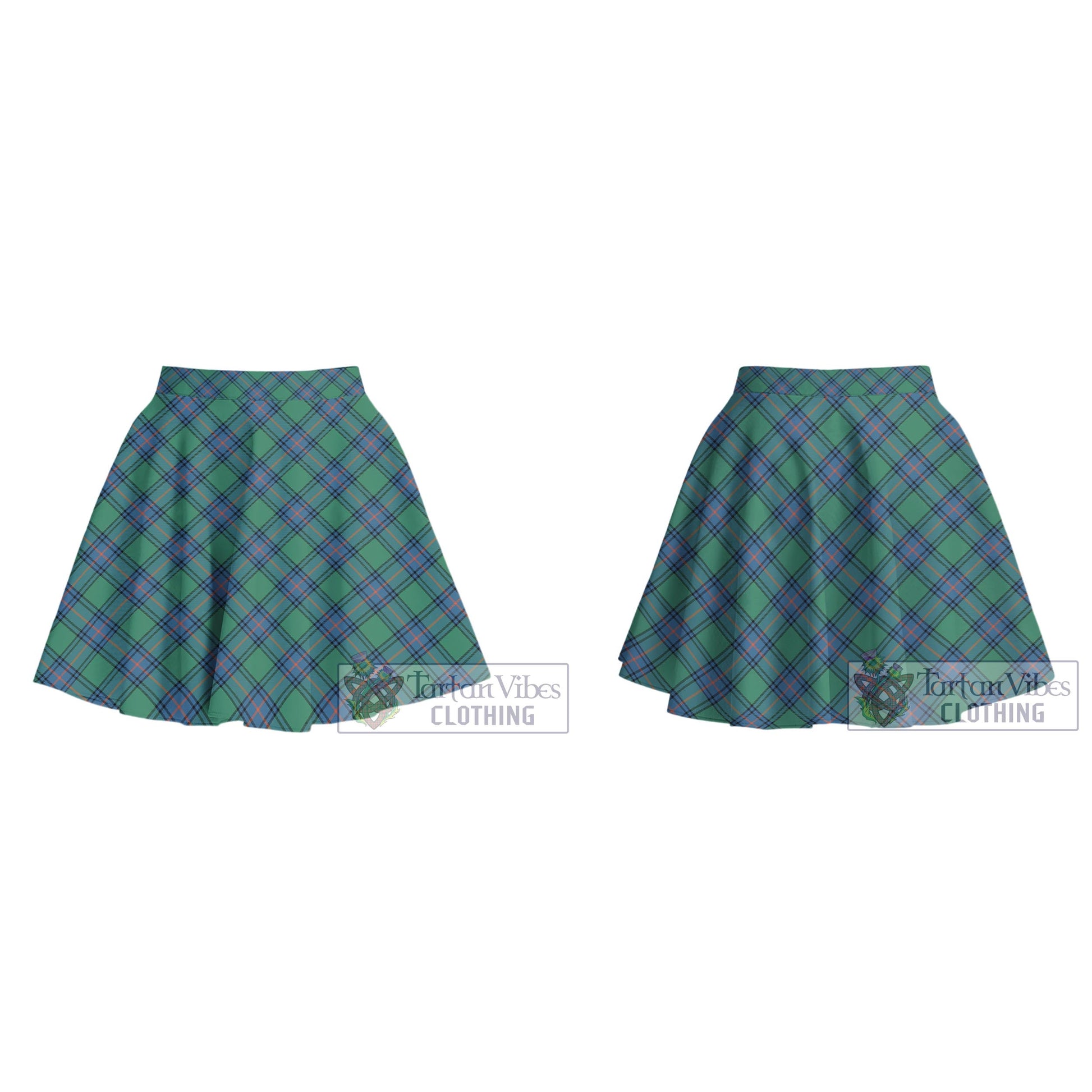 Tartan Vibes Clothing Shaw Ancient Tartan Women's Plated Mini Skirt