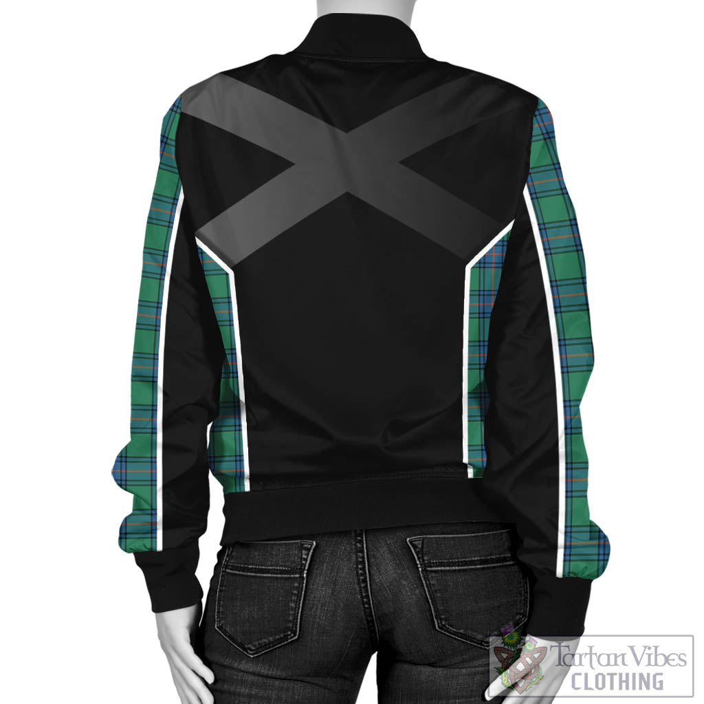 Tartan Vibes Clothing Shaw Ancient Tartan Bomber Jacket with Family Crest and Scottish Thistle Vibes Sport Style