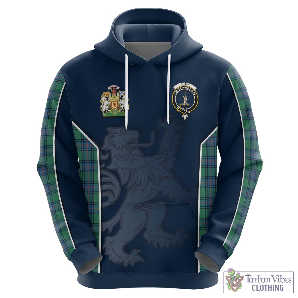 Tartan Vibes Clothing Shaw Ancient Tartan Hoodie with Family Crest and Lion Rampant Vibes Sport Style