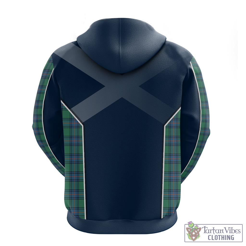 Tartan Vibes Clothing Shaw Ancient Tartan Hoodie with Family Crest and Scottish Thistle Vibes Sport Style