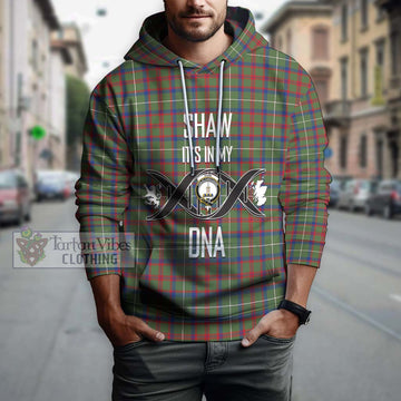 Shaw Green Modern Tartan Hoodie with Family Crest DNA In Me Style