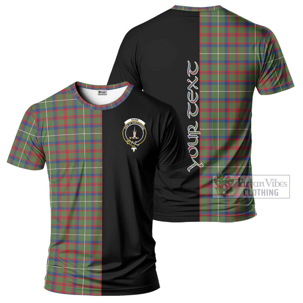 Shaw Green Modern Tartan T-Shirt with Family Crest and Half Of Me Style Kid's Shirt - Tartanvibesclothing Shop