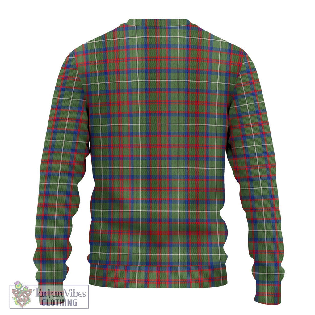 Shaw Green Modern Tartan Knitted Sweater with Family Crest DNA In Me Style - Tartanvibesclothing Shop