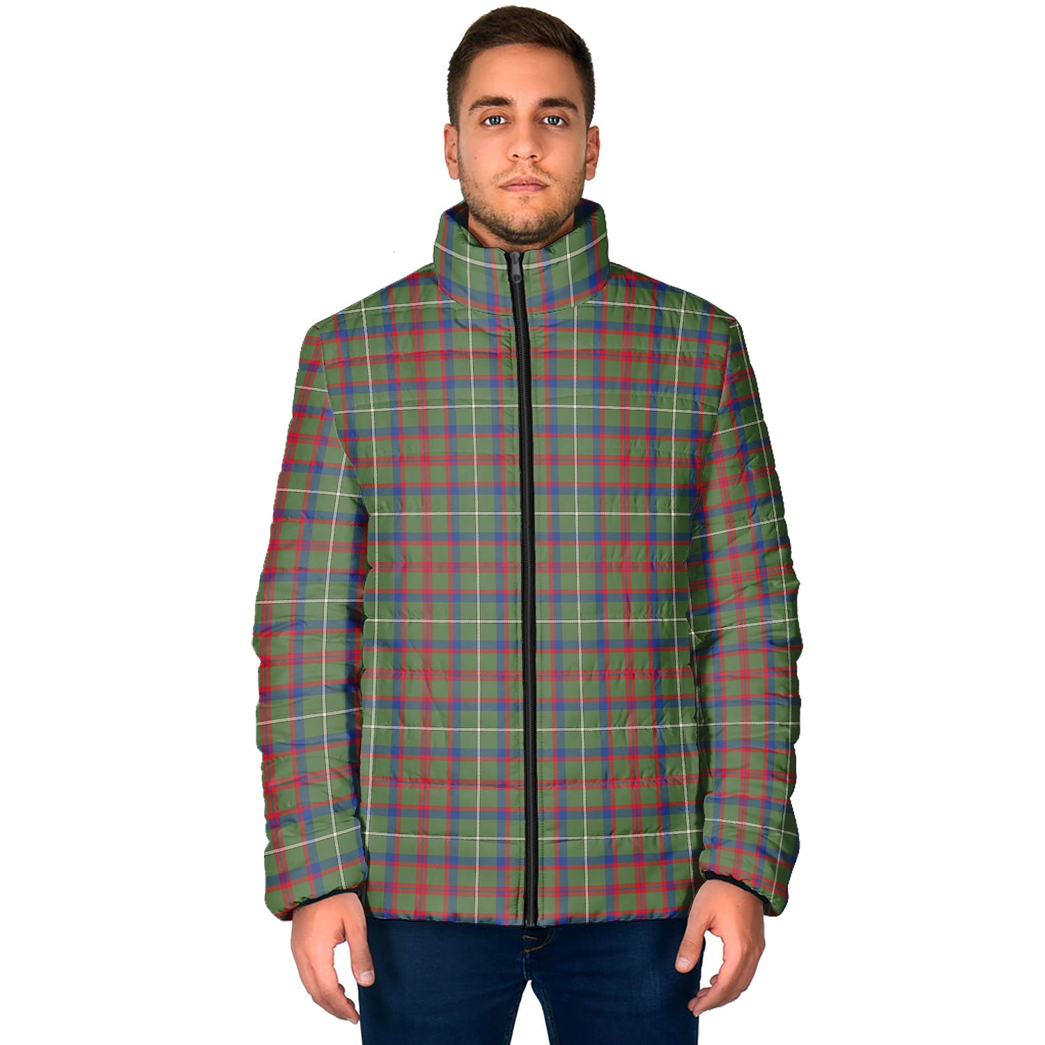 Shaw Green Modern Tartan Padded Jacket - Tartan Vibes Clothing