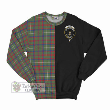 Shaw Green Modern Tartan Sweatshirt with Family Crest and Half Of Me Style