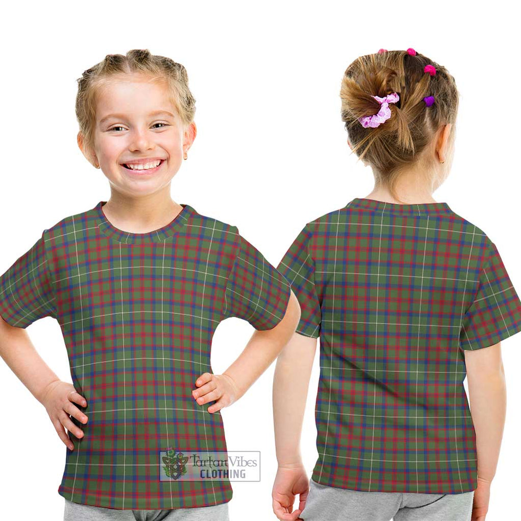 Shaw Green Modern Tartan Kid T-Shirt - Tartanvibesclothing Shop