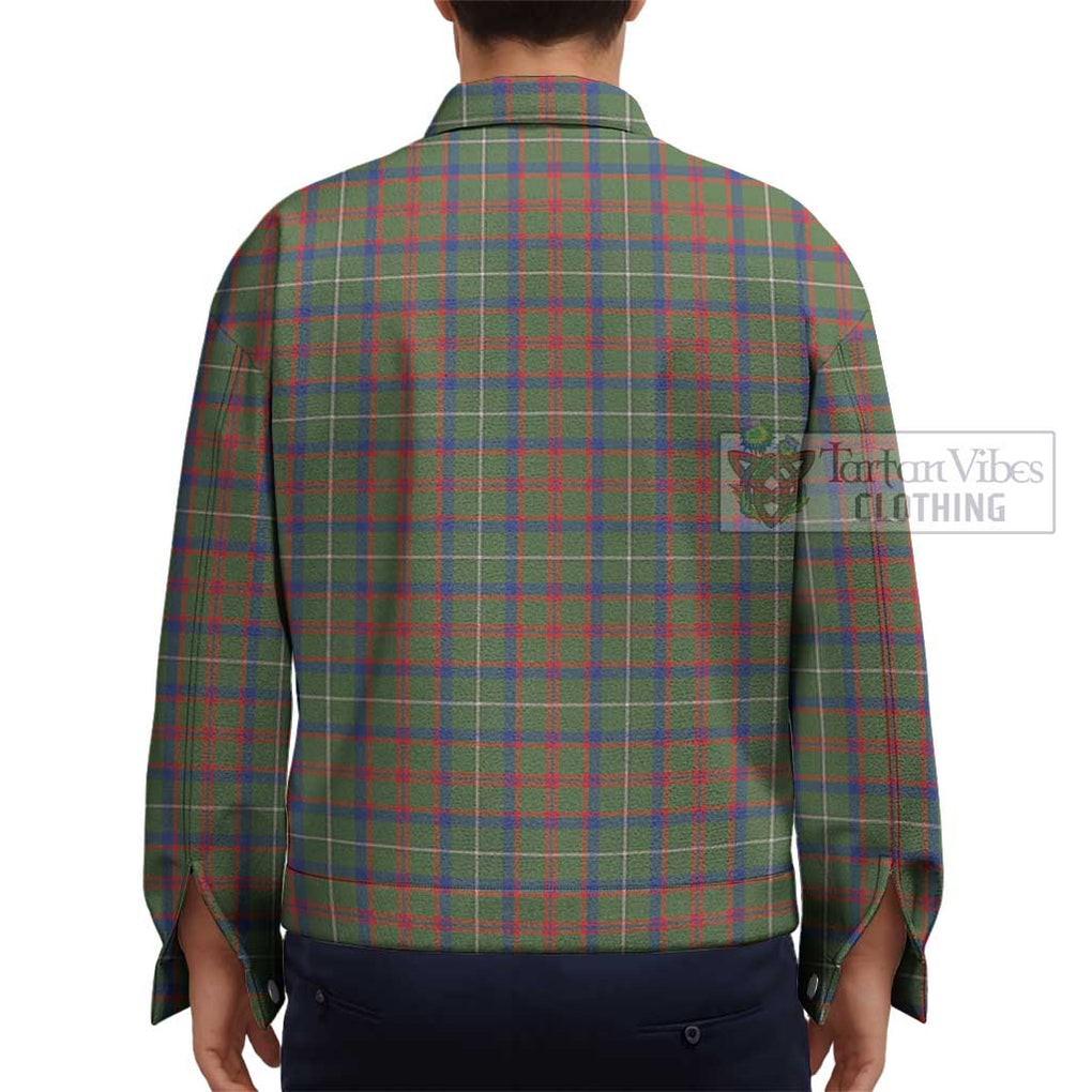 Shaw Green Modern Tartan Unisex Lapel Cotton Jacket - Tartan Vibes Clothing