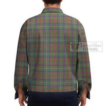 Shaw Green Modern Tartan Unisex Lapel Cotton Jacket