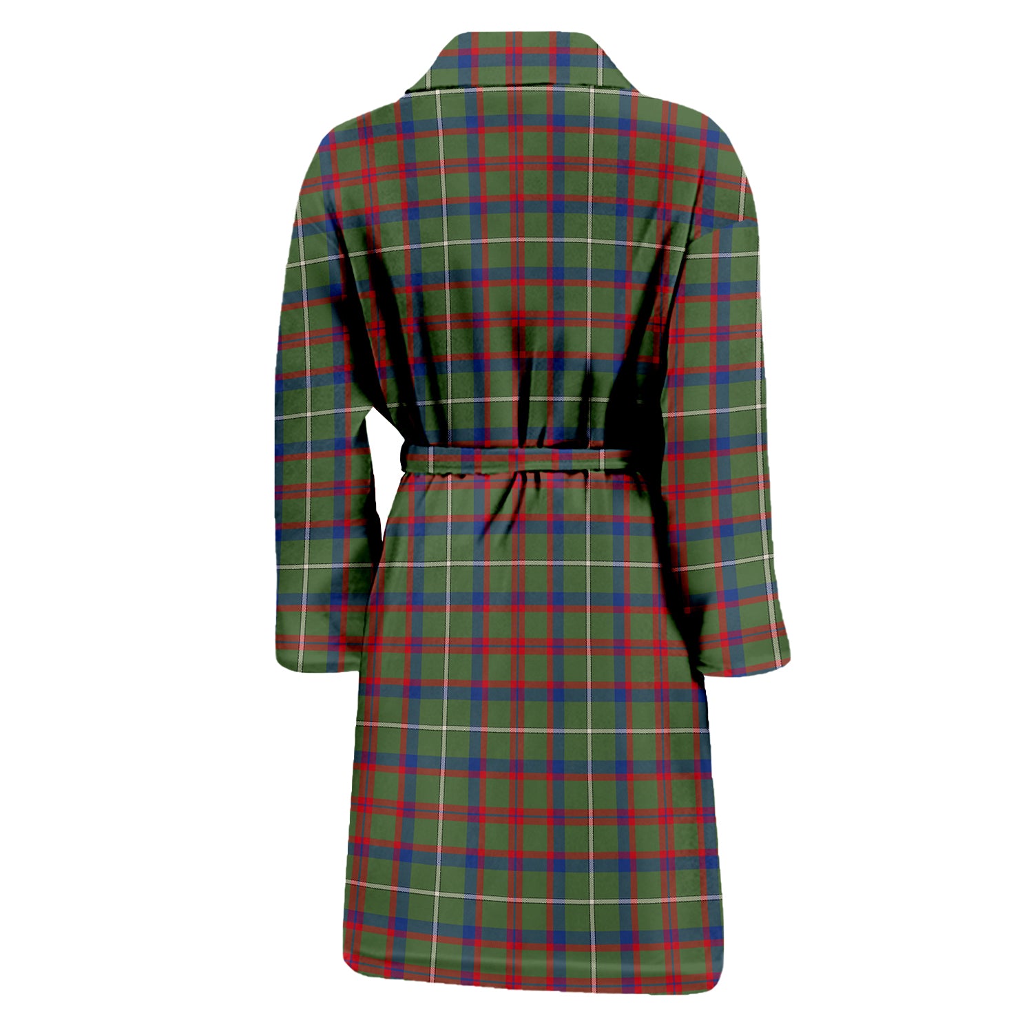 Shaw Green Modern Tartan Bathrobe with Family Crest - Tartan Vibes Clothing