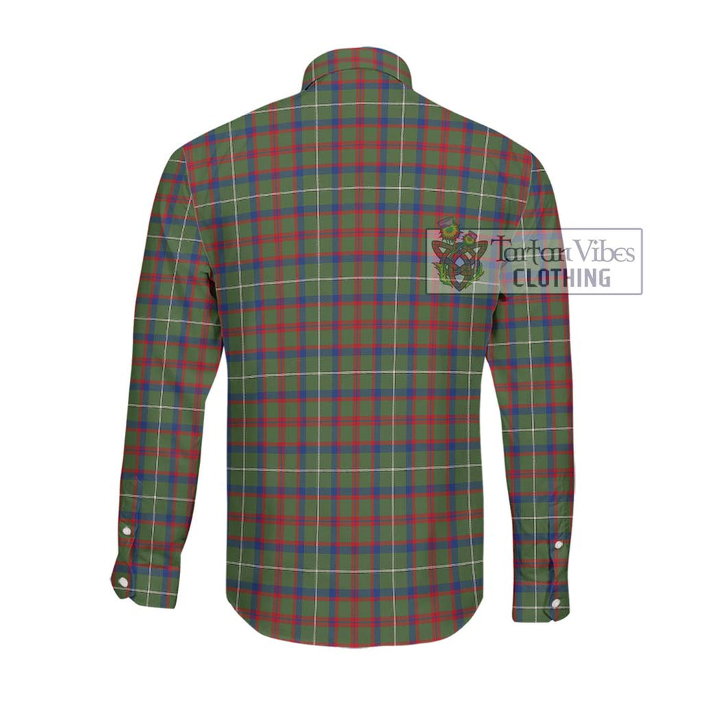 Shaw Green Modern Tartan Long Sleeve Button Shirt with Family Crest DNA In Me Style - Tartanvibesclothing Shop