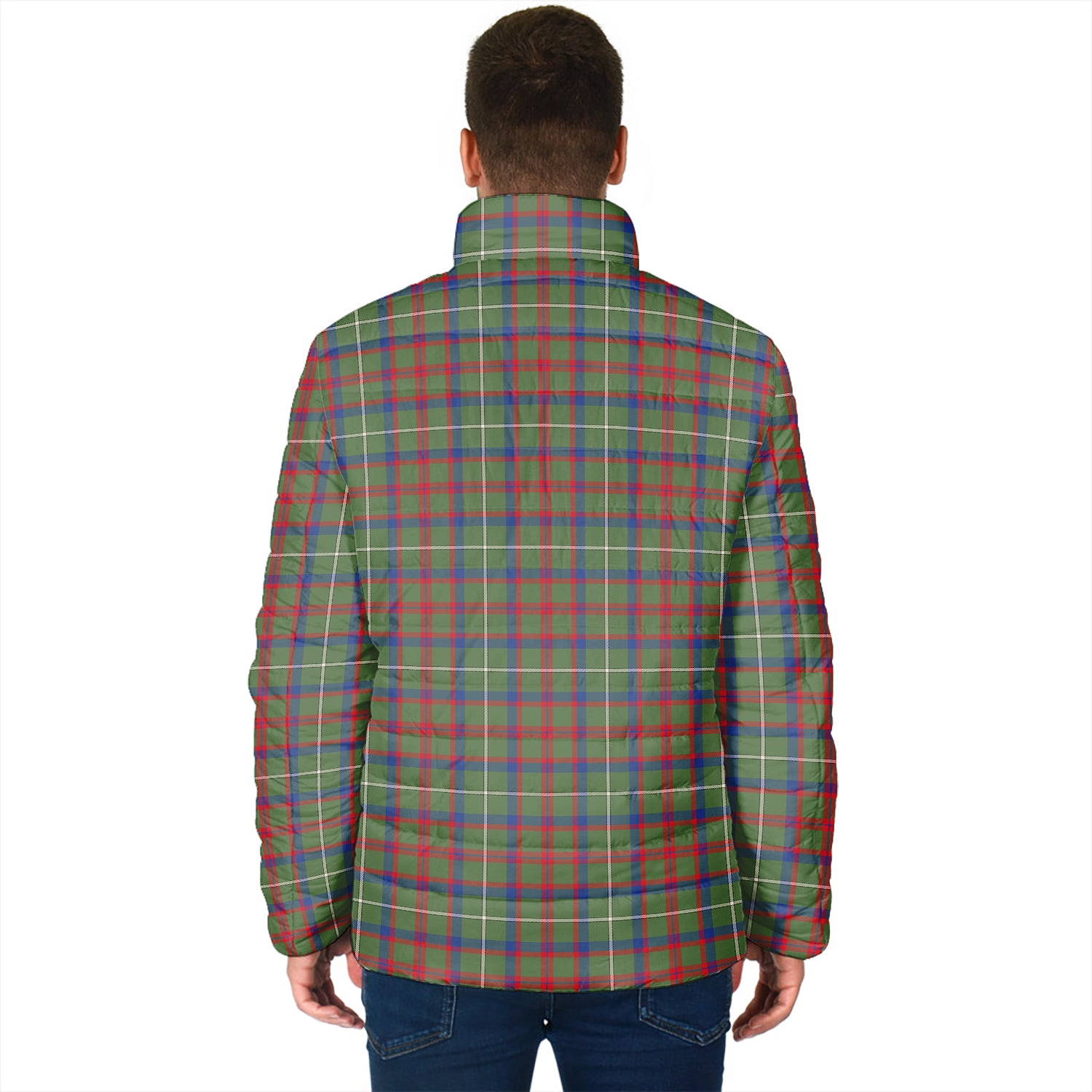 Shaw Green Modern Tartan Padded Jacket - Tartan Vibes Clothing