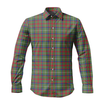 Shaw Green Modern Tartan Long Sleeve Button Up Shirt