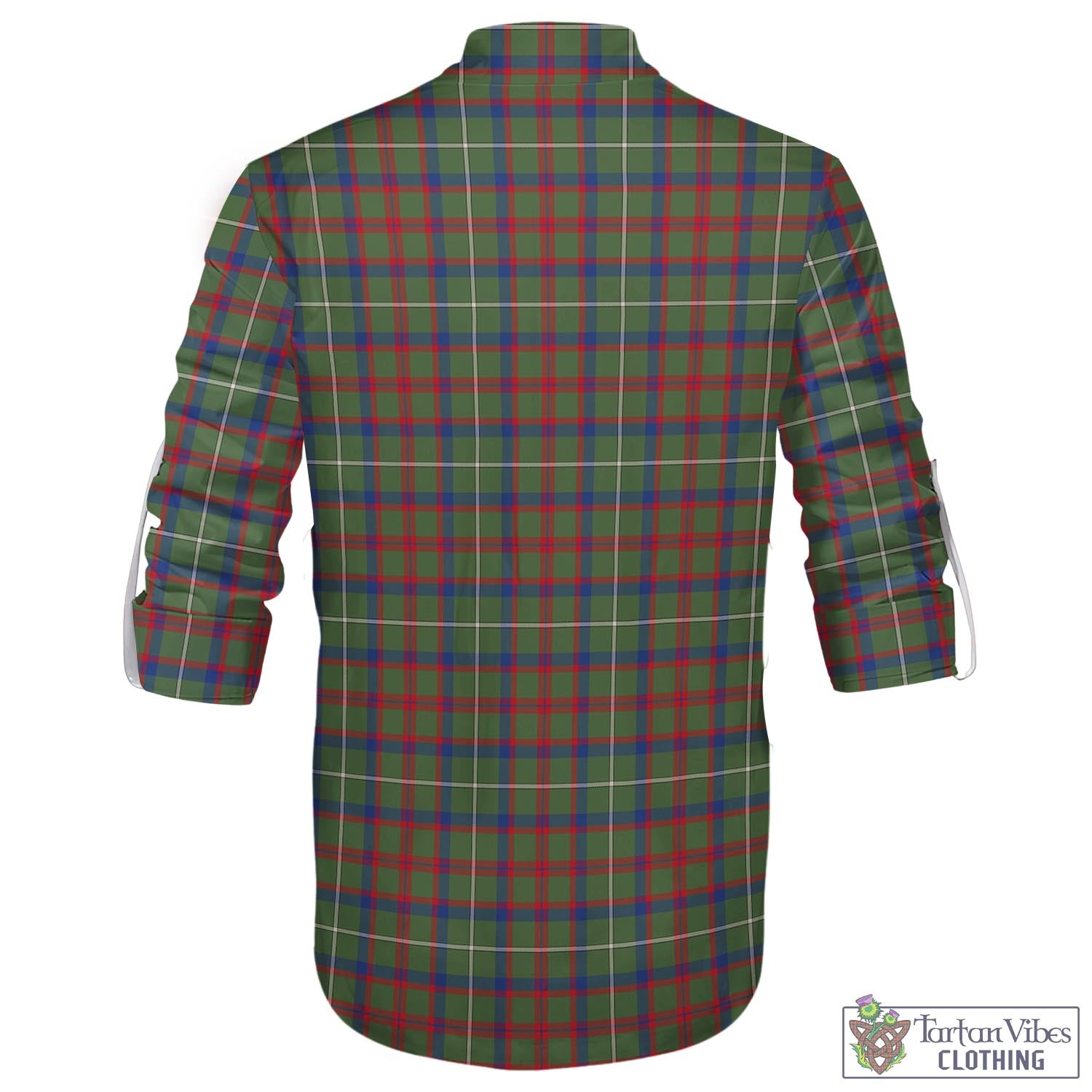 Tartan Vibes Clothing Shaw Green Modern Tartan Men's Scottish Traditional Jacobite Ghillie Kilt Shirt