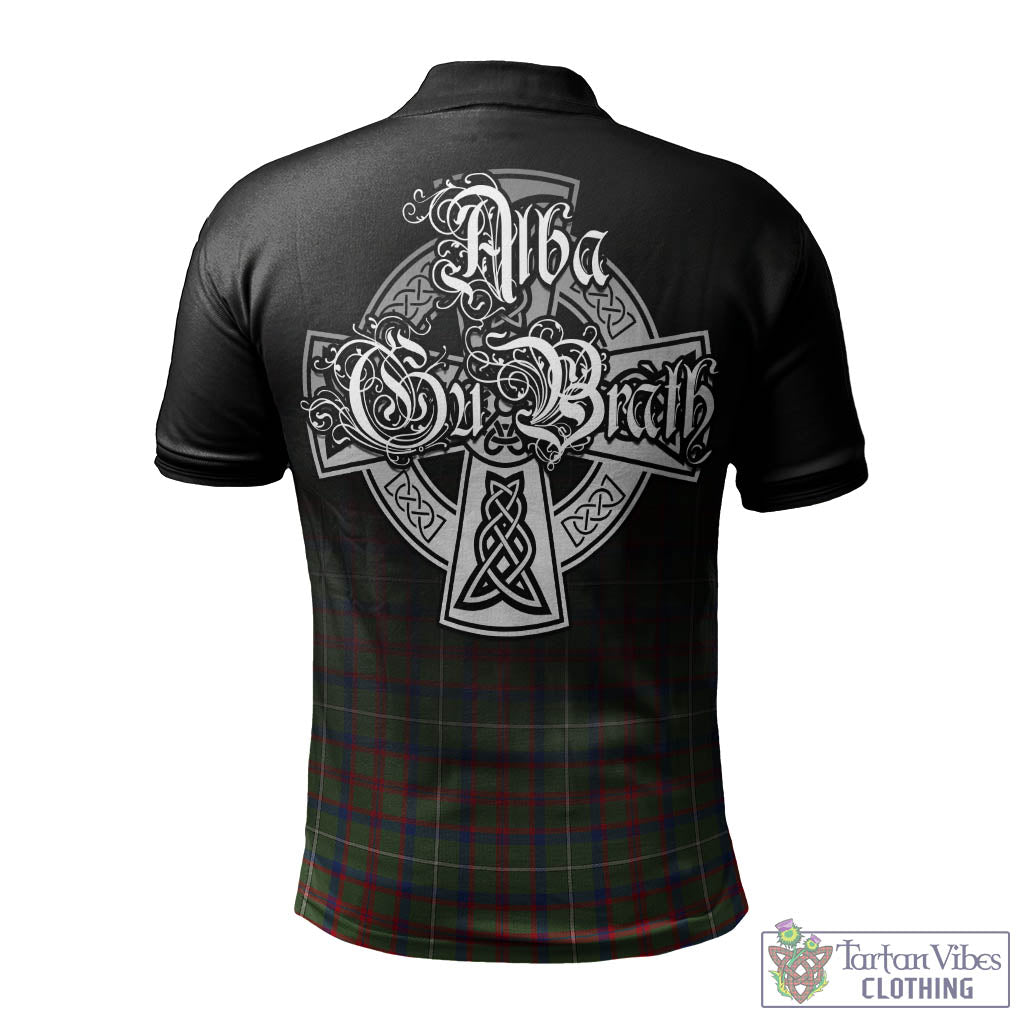 Tartan Vibes Clothing Shaw Green Modern Tartan Polo Shirt Featuring Alba Gu Brath Family Crest Celtic Inspired