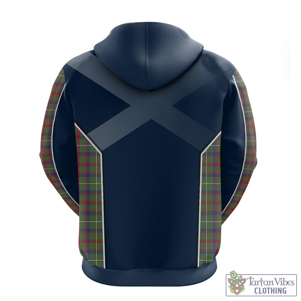 Tartan Vibes Clothing Shaw Green Modern Tartan Hoodie with Family Crest and Lion Rampant Vibes Sport Style