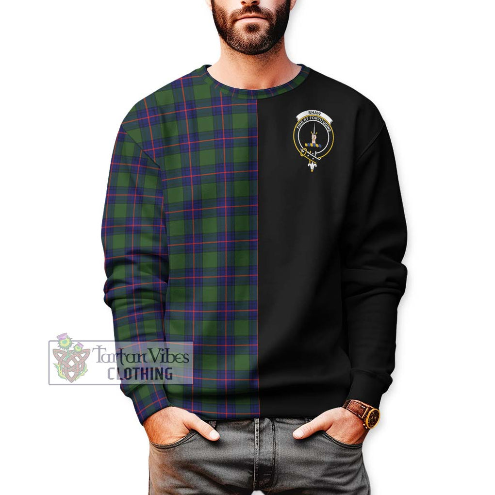 Shaw Modern Tartan Sweatshirt with Family Crest and Half Of Me Style Unisex - Tartanvibesclothing Shop