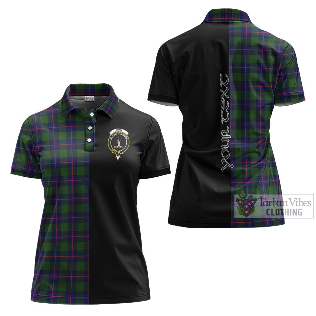 Shaw Modern Tartan Women's Polo Shirt with Family Crest and Half Of Me Style Women - Tartanvibesclothing Shop