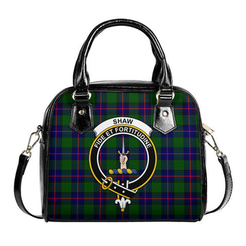 Shaw Modern Tartan Shoulder Handbags with Family Crest