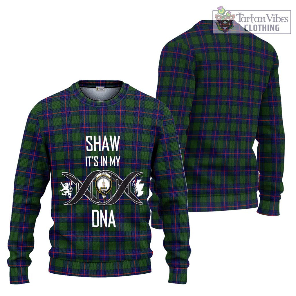 Shaw Modern Tartan Knitted Sweater with Family Crest DNA In Me Style Unisex - Tartanvibesclothing Shop