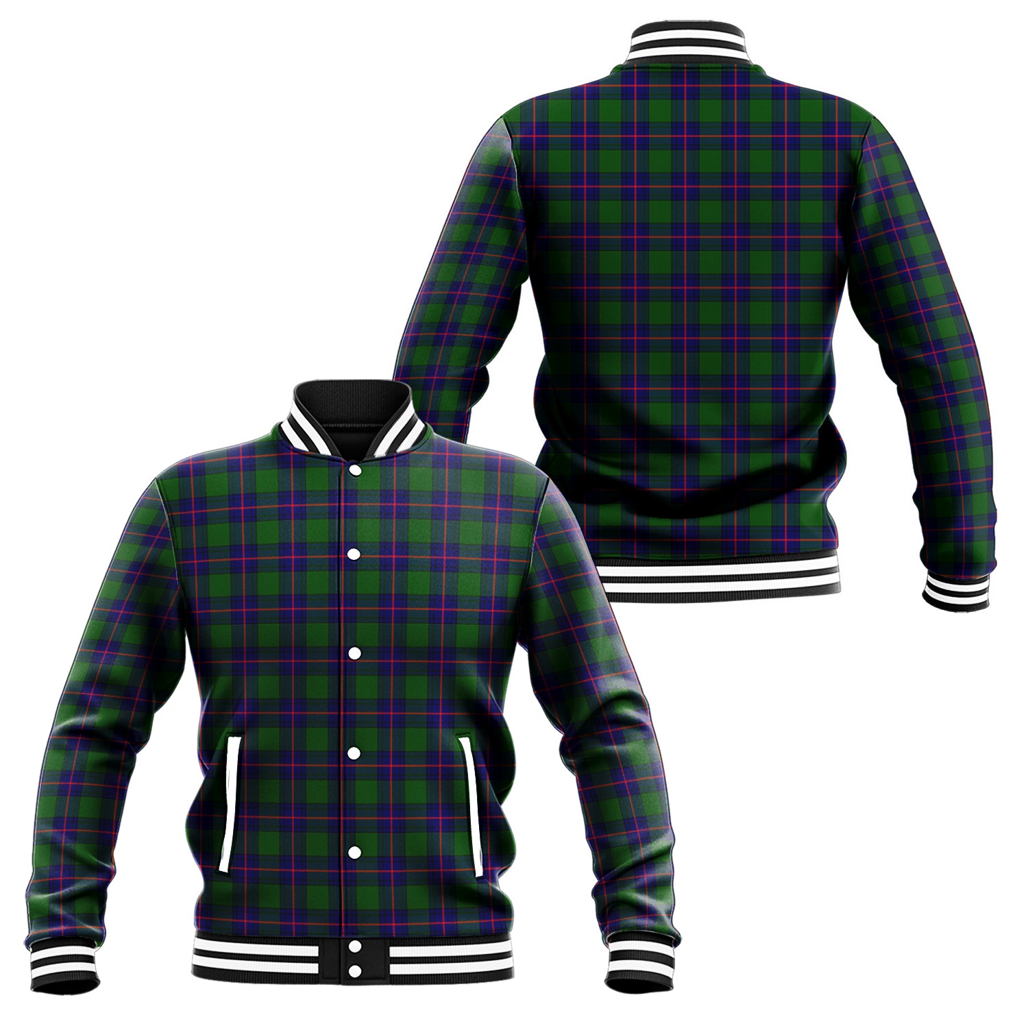 Shaw Modern Tartan Baseball Jacket Unisex - Tartan Vibes Clothing