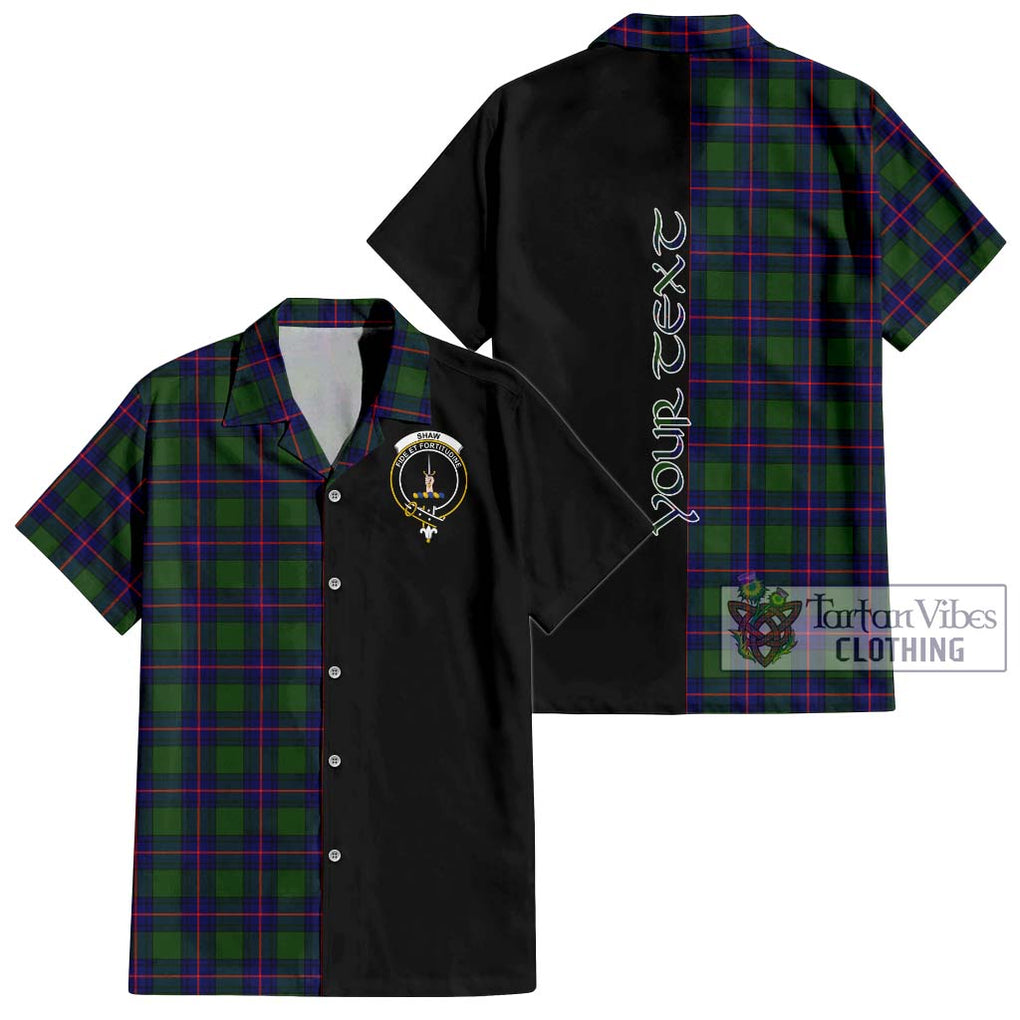 Shaw Modern Tartan Short Sleeve Button Shirt with Family Crest and Half Of Me Style Kid - Tartanvibesclothing Shop