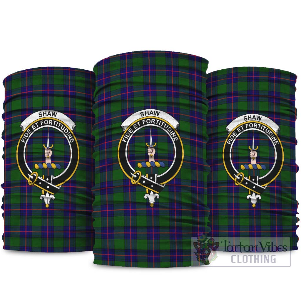 Shaw Modern Tartan Neck Gaiters, Tartan Bandanas, Tartan Head Band with Family Crest