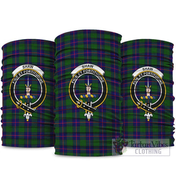 Shaw Modern Tartan Neck Gaiters, Tartan Bandanas, Tartan Head Band with Family Crest