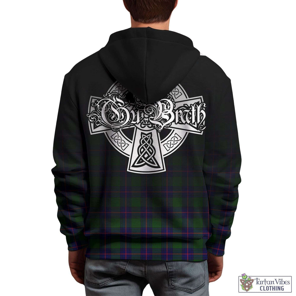 Tartan Vibes Clothing Shaw Modern Tartan Hoodie Featuring Alba Gu Brath Family Crest Celtic Inspired