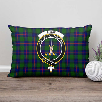 Shaw Modern Tartan Pillow Cover with Family Crest