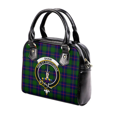 Shaw Modern Tartan Shoulder Handbags with Family Crest