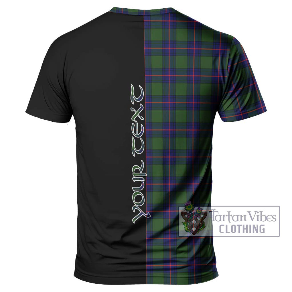 Shaw Modern Tartan T-Shirt with Family Crest and Half Of Me Style - Tartanvibesclothing Shop