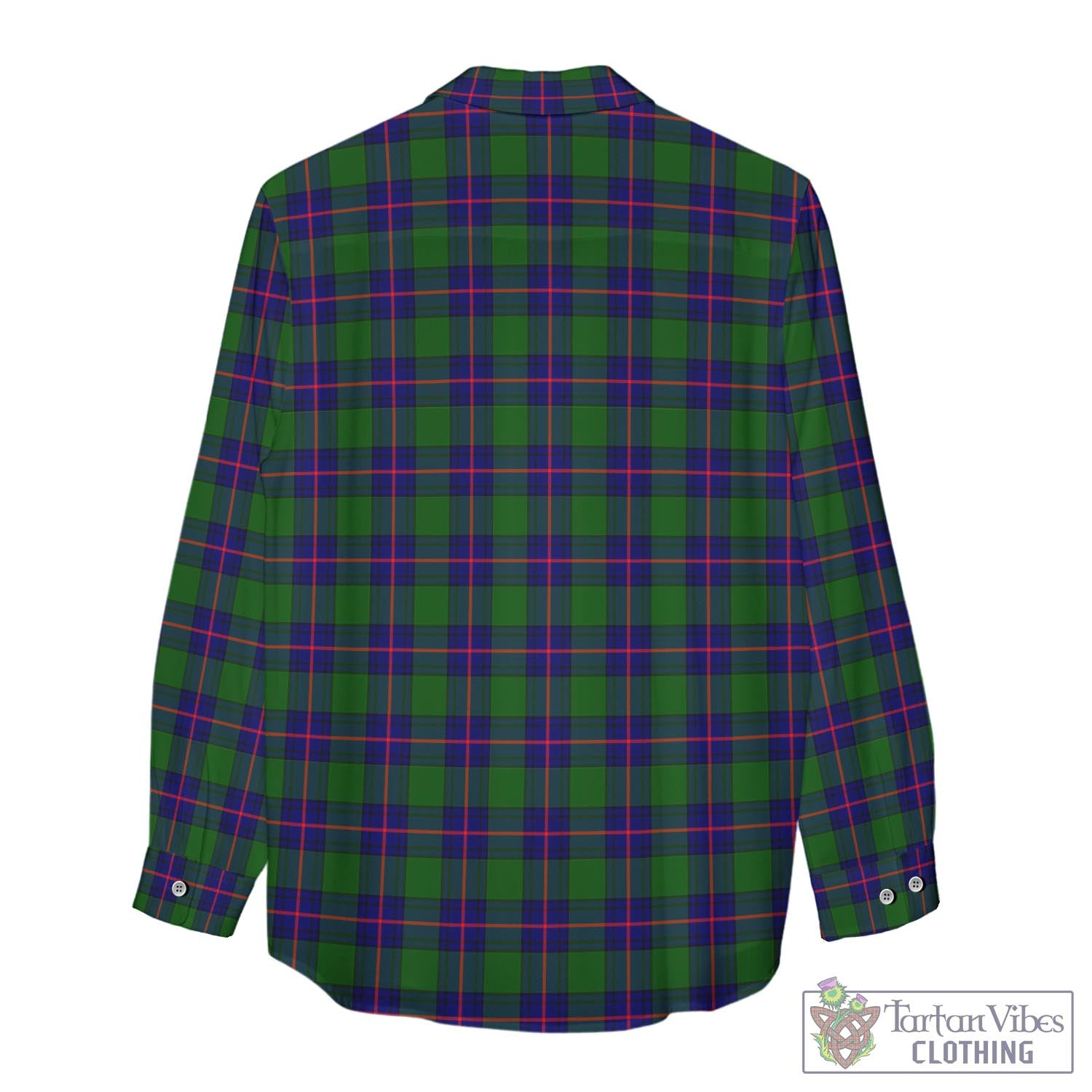 Tartan Vibes Clothing Shaw Modern Tartan Womens Casual Shirt with Family Crest