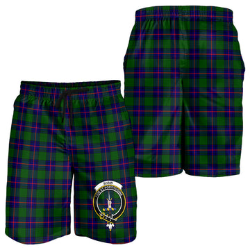 Shaw Modern Tartan Mens Shorts with Family Crest