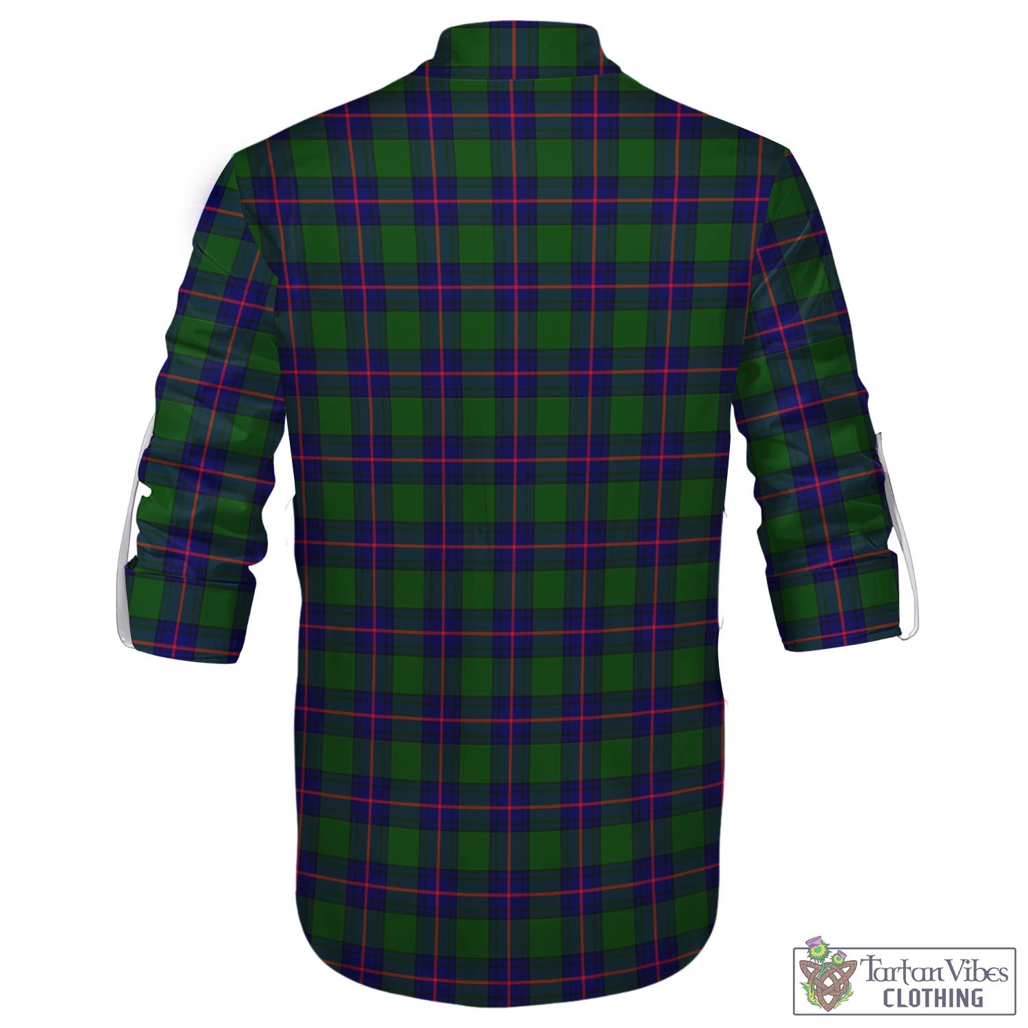 Tartan Vibes Clothing Shaw Modern Tartan Men's Scottish Traditional Jacobite Ghillie Kilt Shirt