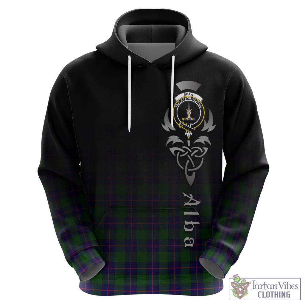 Tartan Vibes Clothing Shaw Modern Tartan Hoodie Featuring Alba Gu Brath Family Crest Celtic Inspired