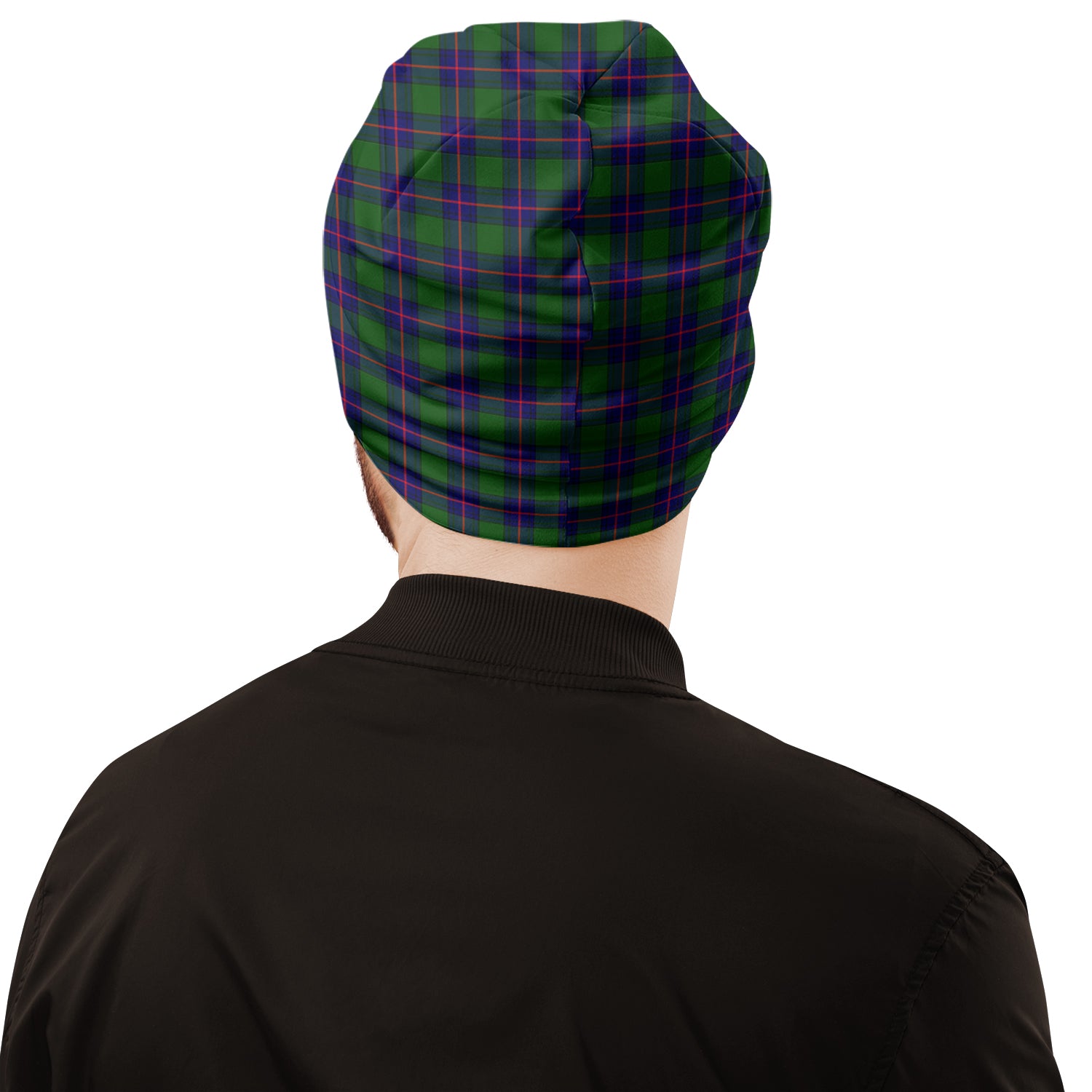 Shaw Modern Tartan Beanies Hat with Family Crest - Tartan Vibes Clothing