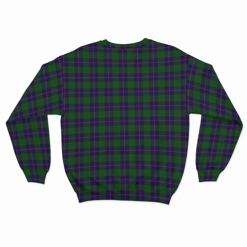 Shaw Modern Tartan Sweatshirt with Family Crest - Tartan Vibes Clothing