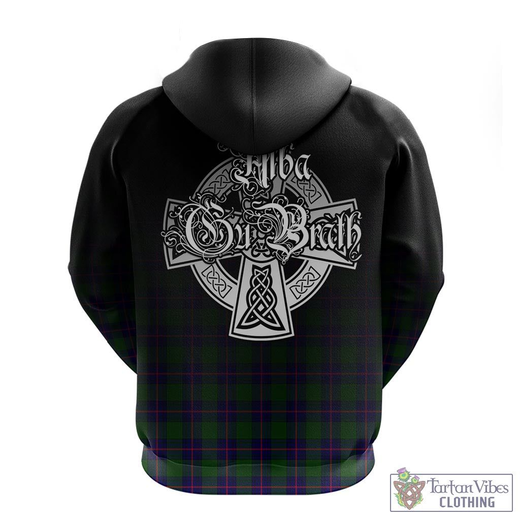 Tartan Vibes Clothing Shaw Modern Tartan Hoodie Featuring Alba Gu Brath Family Crest Celtic Inspired