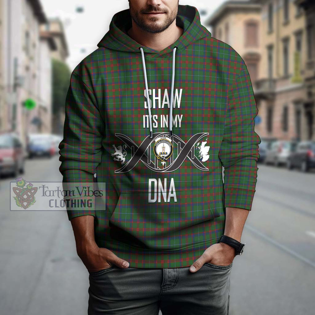 Shaw of Tordarroch Green Hunting Tartan Hoodie with Family Crest DNA In Me Style Pullover Hoodie - Tartanvibesclothing Shop