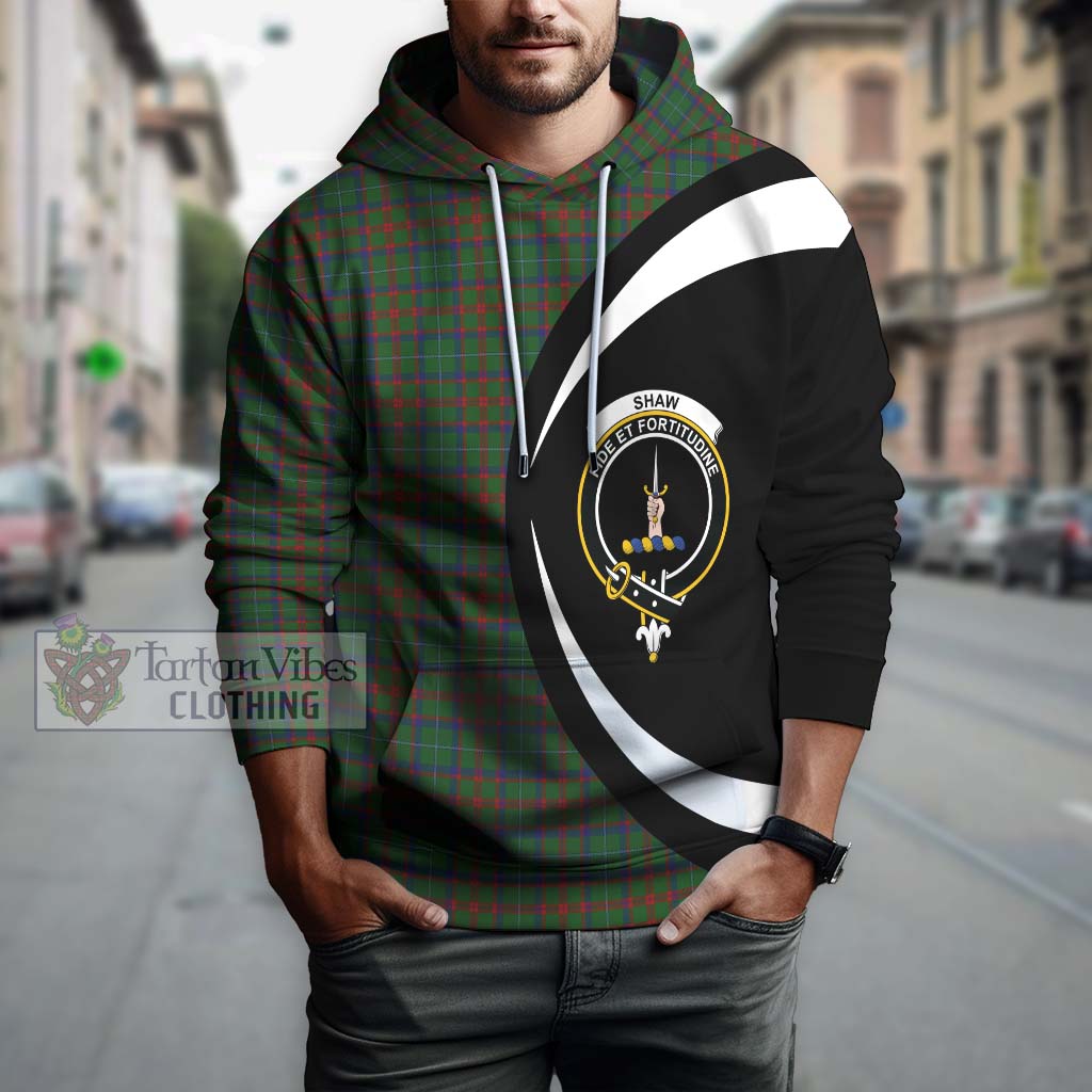 Shaw of Tordarroch Green Hunting Tartan Hoodie with Family Crest Circle Style Zip Hoodie - Tartan Vibes Clothing