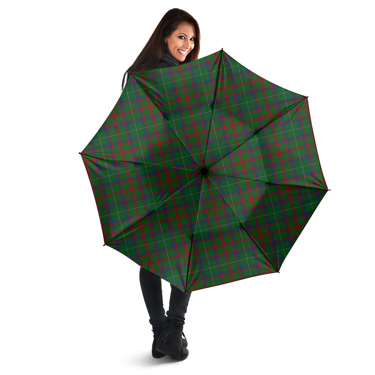 Shaw of Tordarroch Green Hunting Tartan Umbrella - Tartanvibesclothing